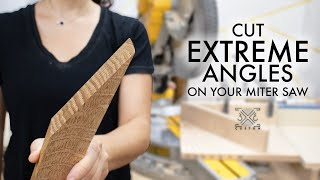 How to cut EVERY ANGLE on your Miter Saw  Acute Angle Jig  Quick Tip [upl. by Puna780]