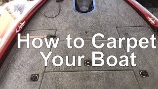 Bass Boat Carpet and Seat Replacement and a Recess Trolling Motor Tray [upl. by Efthim84]