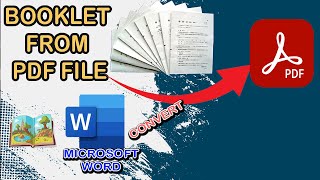 how to create a booklet from a pdf file word to pdf convert [upl. by See431]