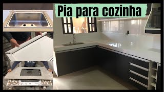 Como fazer uma pia para cozinha de porcelanato completo [upl. by Tracy]