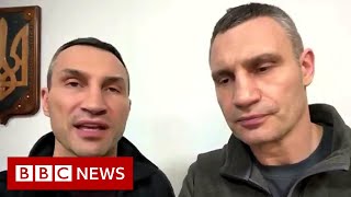 Ukraine’s Klitschko brothers say Russia’s war is against ‘whole civilian world’  BBC News [upl. by Jon]