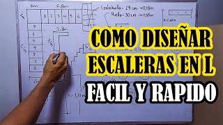 COMO DISEÑAR UNA ESCALERA DE FORMA FÁCIL Y RÁPIDO [upl. by Buzz]