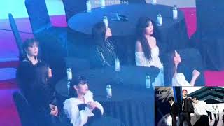 200108 GIDLE REACTION TO STRAYKIDS  LEVANTER  OUTRO GAONCHART 2020 [upl. by Anasus]