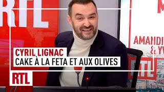 Cyril Lignac  le cake à la feta et aux olives [upl. by Hgielrac]