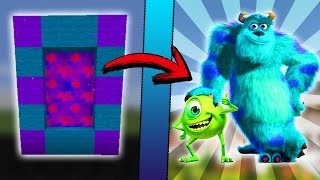 Minecraft COMO hacer un PORTAL a la DIMENSION de MONSTERS INC  COMO HACER UN PORTAL DE MONSTRUOS SA [upl. by Brad]