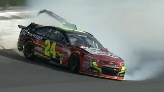 Jeff Gordon crashes in qualifying Kansas [upl. by Aynuat862]