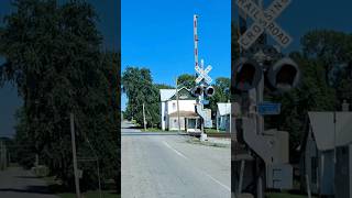 Railroad Crossing Train Tracks in Mounds Illinois shorts railroadcrossing Railroad alongtheway [upl. by Fasa]