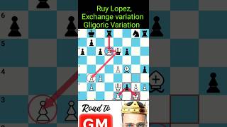 Mastering the Ruy Lopez The Exchange Variation  Gligoric Variation analysis chess shorts [upl. by Maze]