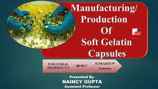 ManufacturingProduction of soft gelatin capsule [upl. by Htebazileyram]