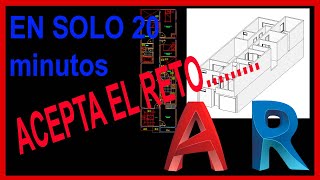 Dibuja en Cad y Revit solo en 20 minutos Reto AutoCAD [upl. by Nwahsyd]