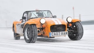 evo Diaries Caterham Supersport snow driving [upl. by Akirat]