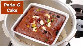 पार्ले जी बिस्कुट से कुकर में केक बनाये  Biscuit Cake in Pressure Cooker  Eggless Cake Easy Kabita [upl. by Ahselrak]