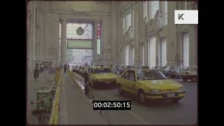 1990s Italy Milan Railway Station Ticket Hall Taxis Waiting Portico [upl. by Katrina534]