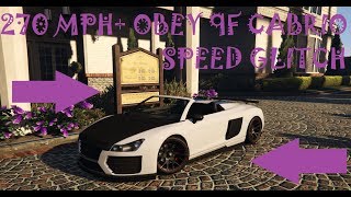 GTA V  New Obey 9F Cabrio 270MPH SPEED GLITCH 144 [upl. by Willmert]