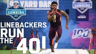 Linebackers Run the 40Yard Dash  2019 NFL Scouting Combine Highlights [upl. by Adel296]