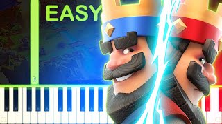 Battle Theme  CLASH ROYALE  EASY Piano Tutorial [upl. by Reklaw]