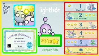 Lightbot Programming Puzzles  All Level BASICSPROCEDURESOVERLOADINGLOOPSCONDITIONALampCHALLENGE [upl. by Aytak]