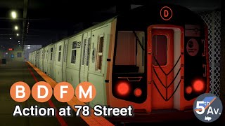 PTA Subway  BDFM Train Action at 78 Street [upl. by Mira]