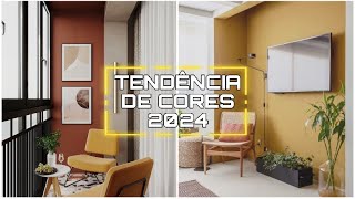 TENDÊNCIA DE CORES NA DECORAÇÃO 2024  DICAS DE CORES NA DECORAÇÃO DE AMBIENTES [upl. by Anihs]