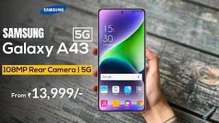 Samsung galaxy A43 5g first look with 5000Mah big battery and price [upl. by Hayotal]