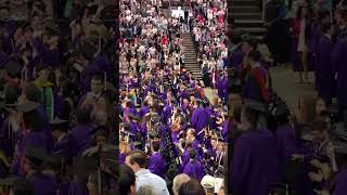 Graduates tossing caps at the Northwestern University 2024 graduation [upl. by Acirehs]