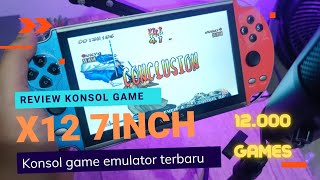 Review X12 Plus Layar 7 Inch Konsol Game Emulator Classic Games [upl. by Urbanna]