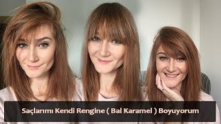 Saçlarımı Kendi Rengine  Bal Karamel  Boyuyorum  Saç Malzemeleri [upl. by Camilia923]