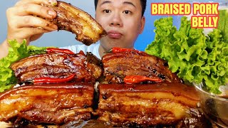 BRAISED PORK BELLY MUKBANG  Melt In Your Mouth Mukbang  Pork Belly Mukbang  Pork Liempo  Asmr [upl. by Aylad861]