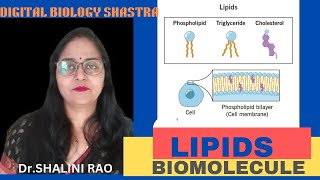 Lipids II Biomolecules II Std11Th amp 12Th II Biology II DrShalini Rao II Digital Biology Shastra [upl. by Keeton]