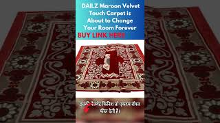 BUY LINK HERE DAILZ Maroon Velvet Touch Carpet is About to Change Your Room Forever [upl. by Arezzini]