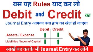 Rules of Debit and Credit in Accounts  Journal Entry Accounting  Golden Rules of Accounts [upl. by Deborath]