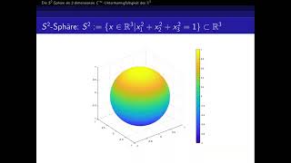 Die Definition einer Untermannigfaltigkeit am Beispiel der S²Sphäre [upl. by Kuo]