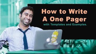 How to Write A One Pager with Templates and Examples [upl. by Schwartz]