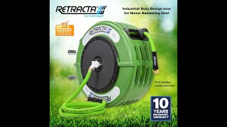 Retractable Garden Hose Reel Self winding water hose reel by Macnaught [upl. by Feer]