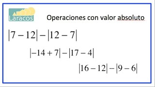 Operaciones con valor absoluto [upl. by Beaver]