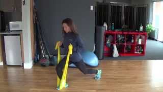 Resistance Band Exercises  Lunges [upl. by Britteny]