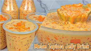 SAMALAMIG NA MELON KAHIT WALANG MELON  MELON SAGOT GULAMAN RECIPE  MELON TAPIOCA JELLY DRINK [upl. by Jareb]