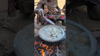 Its a Morning soup 🍲😋 Hadzabe women are good in cooking This incredible delicious foodhadzabetribe [upl. by Esialb]