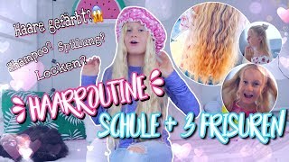 Meine HAARROUTINE SCHULE  3 Frisuren über Nacht MaVie Tutorial [upl. by Tranquada]