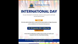 KYAMBOGO UNIVERSITY INTERNATIONAL DAY  Thursday 05SEPT2024 [upl. by Kawai]