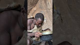 Drinking a Soup with a Pot makes it more special and delicious hadzabetribe food villagelife [upl. by Corly]