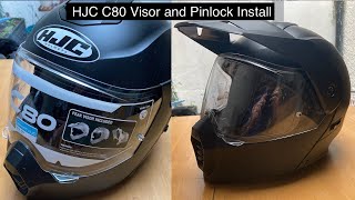 HJC C80 Set Up  Installing the Visor and Pinlock [upl. by Dygert]