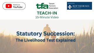 Statutory Succession – The Livelihood Test Explained [upl. by Eoz]