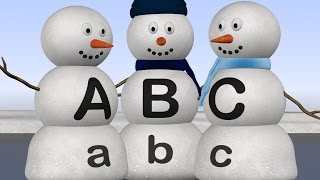 Alphabet Snowmen Teach Letters A to Z  ABC Lesson for Kids [upl. by Irihs]