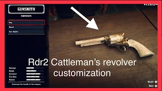 Top 3 Cattleman’s revolver customization Red dead redemption 2 [upl. by Kial]