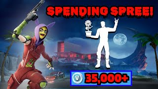 Spending 35000 VBucks in FORTNITE Spending Spree 15 [upl. by Ynoffit667]