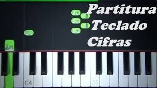 Felicidade  Marcelo Jeneci  Partitura Com Cifras Tutorial Piano Teclado [upl. by Ahsilek]