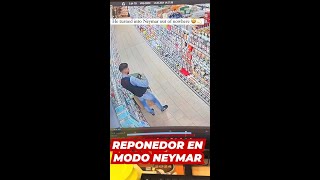 Momentazo de un REPONEDOR en el SUPERMERCADO el mismo NEYMAR [upl. by Ynaffets709]