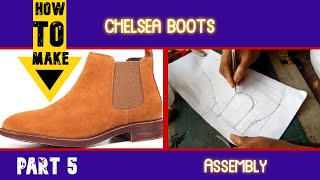 How to Make Chelsea Boots Adding the Lining to UppersPart 4 [upl. by Akehsyt]