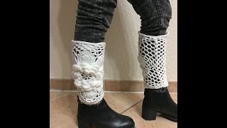 Tuto guêtres au crochet spécial gaucher [upl. by Willet]